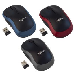 Egér vezeték nélküli LOGITECH M185 2,4 Ghz 1000 DPI kék
