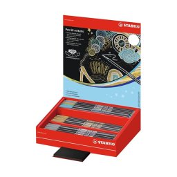 Filctoll STABILO Pen 68 metallic vegyes display 60db-os