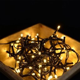 Vezérlős LED fényfüzér - meleg fehér 9 m, 176 LED