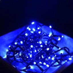 Vezérlős LED fényfüzér - kék 4 m, 80 LED