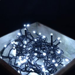 Vezérlős LED fényfüzér - hideg fehér 18 m, 360 LED