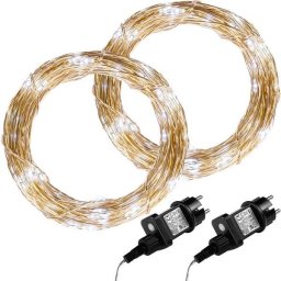 Micro LED tündérfény hideg fehér 20 m (200 LED), 2 szett