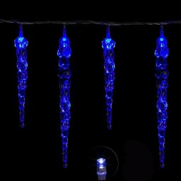LED-es jégcsap fényfüzér – 5,5m – 40 LED, kék