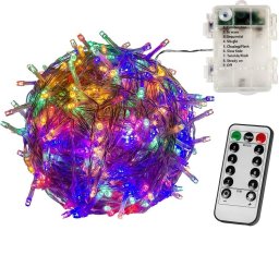LED-es fényfüzér színes 5m (50 LED) – távirányítóval