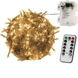 LED-es fényfüzér meleg fehér 5m (50 LED) – távirányítóval