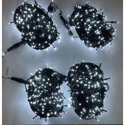 LED sorolható fényfüzér, hideg fehér, 4×18,7m (74,8m), távirányítóval, kezdő szett
