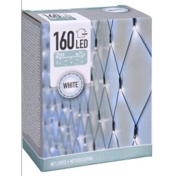 LED háló, 160 ledes, hideg fehér, 2m