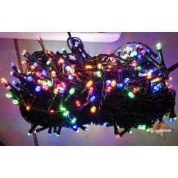 LED fényfüzér, 39 méter, 360 LED, beltéri / kültéri, színes