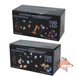 LED fényfüzér távirányítóval, 5 méter, beltéri / kültéri, színes, 100 LED