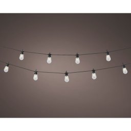 Kültéri LED fényfüzér meleg fehér – 9,5 m – 20 izzó BUDGET