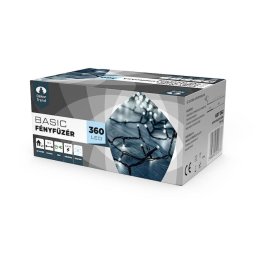 Kültéri LED Fényfüzér 360 db hideg fehér LED-del - 18 méter