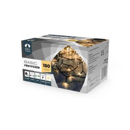 Kültéri LED Fényfüzér 180 db meleg fehér LED-del - 9 méter