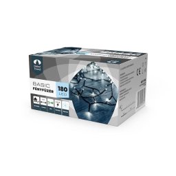 Kültéri LED Fényfüzér 180 db hideg fehér LED-del - 9 méter