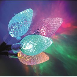 Kristálycsepp fényfüzér, zöld kábel, multi, 60 LED, 12 méter