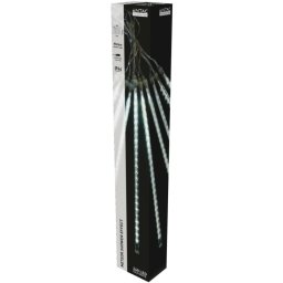 Karácsonyi IP44 240 LED meteoreső, hideg fehér, 3 m x 30 cm