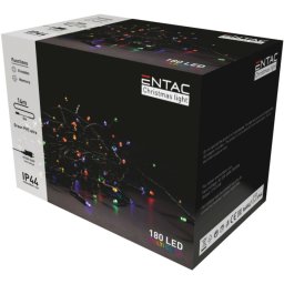 Karácsonyi IP44 180 LED fényfüzér, színes (RGB), 14 m, 8 program