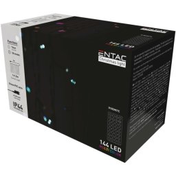 Karácsonyi fényfüggöny IP44 144 LED többszínű (RGB) 8x8 funkció, 1 x 1,5 m + távirányító