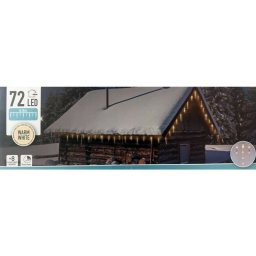 Jégcsap fényfüzér, 72 LED, 6,9 méter - hideg fehér