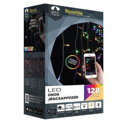 iSparkle mobil vezérelhető okos jégcsapfüzér, színváltó, 128 LED, 3 x 0,5 méter