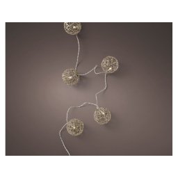 Dekor gömbfüzér 20 LED 3,8 m