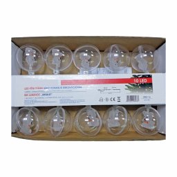 Dekor fényfüzér gömbök, maci figurával - 10 LED, 2 m