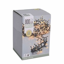 800 LED-es extra meleg fehér fényű fényfüzér, 16 méter, 8 programmal