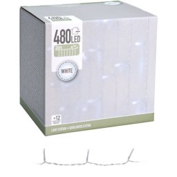 480 LED-es fényfüggöny, 2 x 3 méter, 12 program - hideg fehér