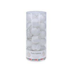 20 LED-es lampion fényfüzér - 475 cm + kábel, meleg fehér, hálózati