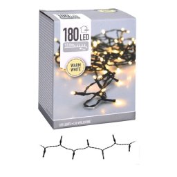 1350 cm-es, 180 LED-es fényfüzér, hálózati adapterrel - meleg fehér