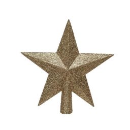 Karácsonyfa csúcsdísz, csillag alakú, 19 cm - vajkaramell