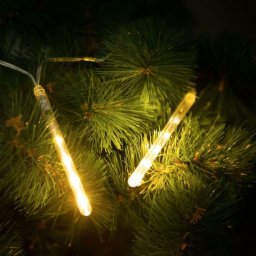 Meteor jégcsap – 60 LED – 11,5 cm – melegfehér – 3 x AA