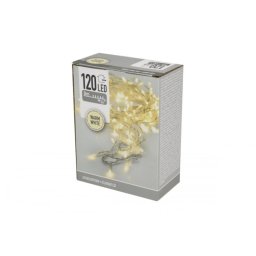 Meleg fehér, 9+3 méteres, 120 LED-es fényfüzér - kültérre, beltérre