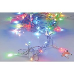 LED fényfüzér, színes, 8 méter, beltéri, 80 LED