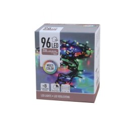 Led fényfüzér, színes, 7 méteres, beltéri / kültéri, 96 LED