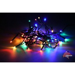 LED fényfüzér, színes, 3,5 méter, beltéri / kültéri, 48 LED