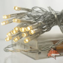 LED fényfüzér, meleg fehér, 3 méter, beltéri, 30 LED