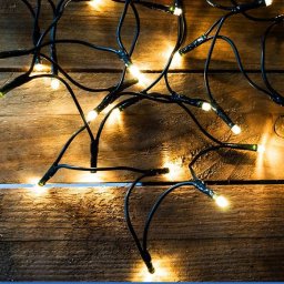 LED fényfüzér, meleg fehér, 120 LED, 9,6 méter