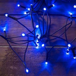 LED fényfüzér, kék, 120 LED, 9,6 méter