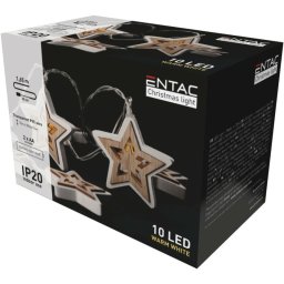Karácsonyi beltéri fa csillag, 10 LED, meleg fehér, 1,65 m, elemes