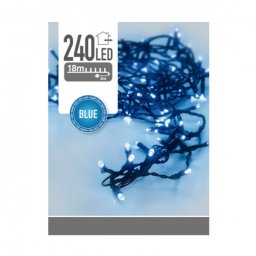 240 LED-es, 18 méteres kék fényfüzér, kültérre, beltérre