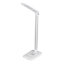 7W LED asztali lámpa vezeték nélküli telefontöltővel, állítható fényerővel és színhőmérsékelttel - fehér