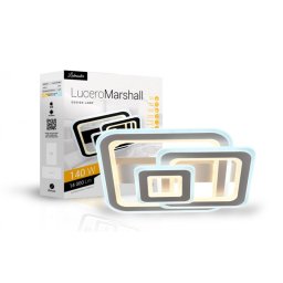 Lucero Marshall 140 W-os, 50 cm átmérőjű fehér LED távirányítós és mobil applikációval vezérelhető mennyezeti lámpa