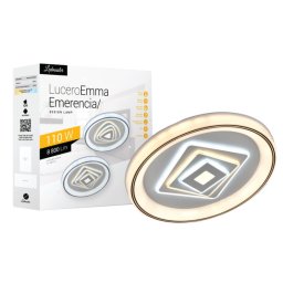 Lucero Emerencia 110 W-os, 50 cm átmérőjű fehér LED távirányítós és mobil applikációval vezérelhető mennyezeti lámpa