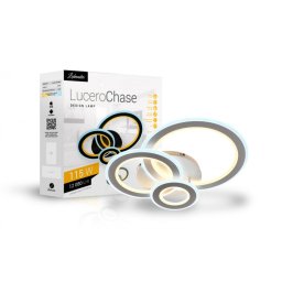 Lucero Chase 115 W-os, 50 cm átmérőjű fehér LED távirányítós és mobil applikációval vezérelhető mennyezeti lámpa
