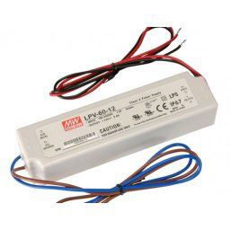 Mean Well 60 W-os vízálló tápegység, 5 Amper, 12 VDC