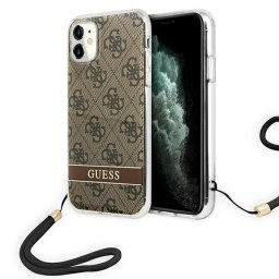Guess 4G Print Strap iPhone 11/Xr telefontok (barna)