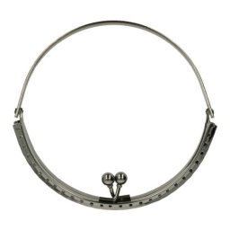 Kör alakú keret táskák készítésére, 14,5cm, fekete nikkel, 99565-OZ