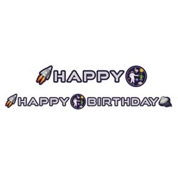 Űr Rocket Happy Birthday felirat 192 cm