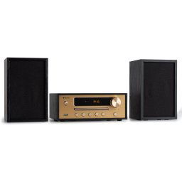 Auna Berklee, HiFi sztereó rendszer, Bluetooth, sztereó hangszórók, UWK, MP3, USB, Line-In (VB8-BerkleeStereo BK)