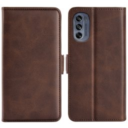 SIDE Wallet tok Motorola Moto G62 5G sötétbarna
